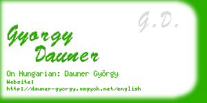 gyorgy dauner business card